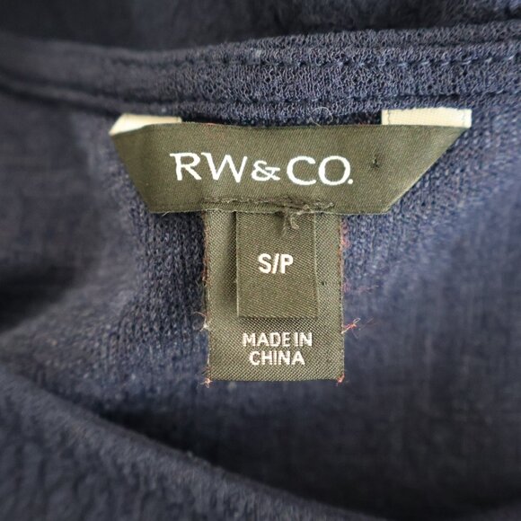 Navy Blue Top from RW & CO. -  Size S - Crew Neck -  Slightly Puffy Sleeves - Picture 3 of 11